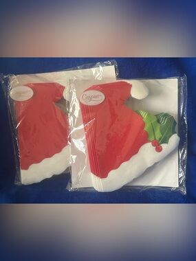 Caspari Santa Hat Paper Linen Napkins!